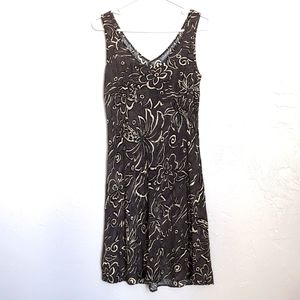 Hula Moon by Jams World Bias Cut Tropical Sun Dress Women's Size Small